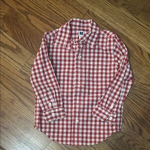 Janie and Jack Red Checkered Men's Shirt